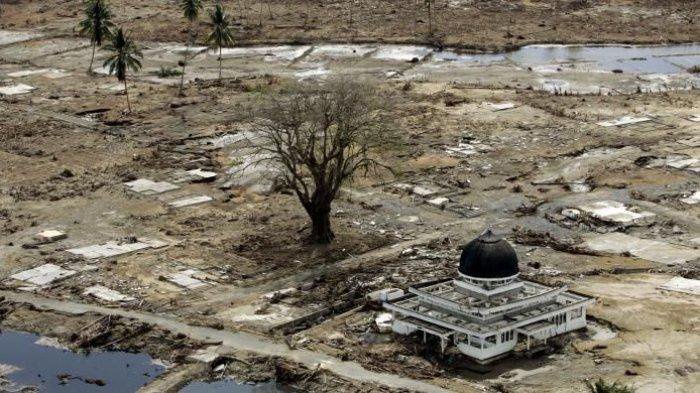 Foto masjid yang menjadi satu-satunya bangunan utuh di wilayah Meulaboh yang diambil pada 2 Januari 2005, menjadi salah satu foto yang paling diingat Eugene Hoshiko, fotografer Associated Press yang meliput tsunami Aceh. Tsunami meluluhlantakkan Aceh pada 26 Desember 2004