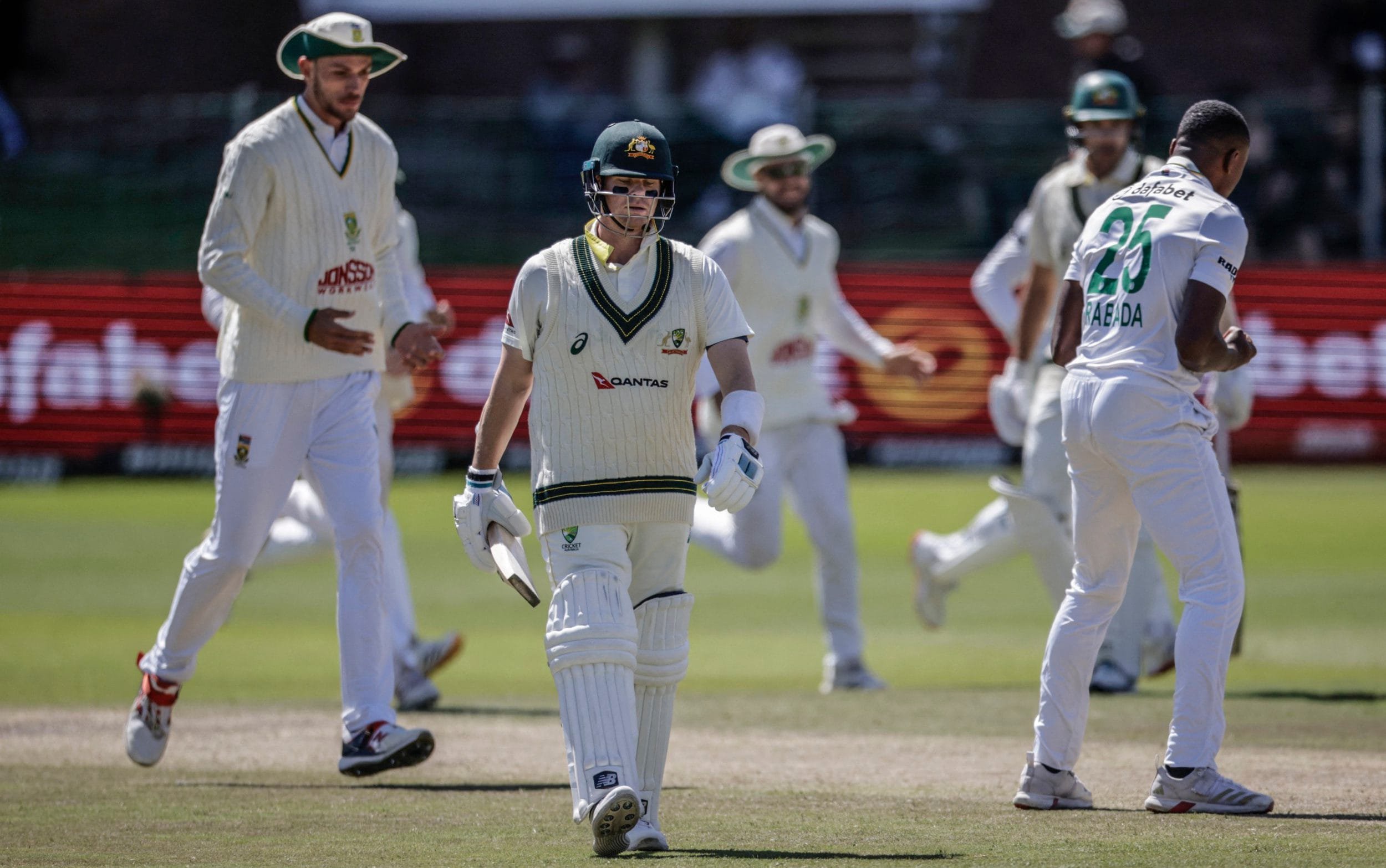 Steve Smith after he was dismissed in Australia's second Test in South Africa