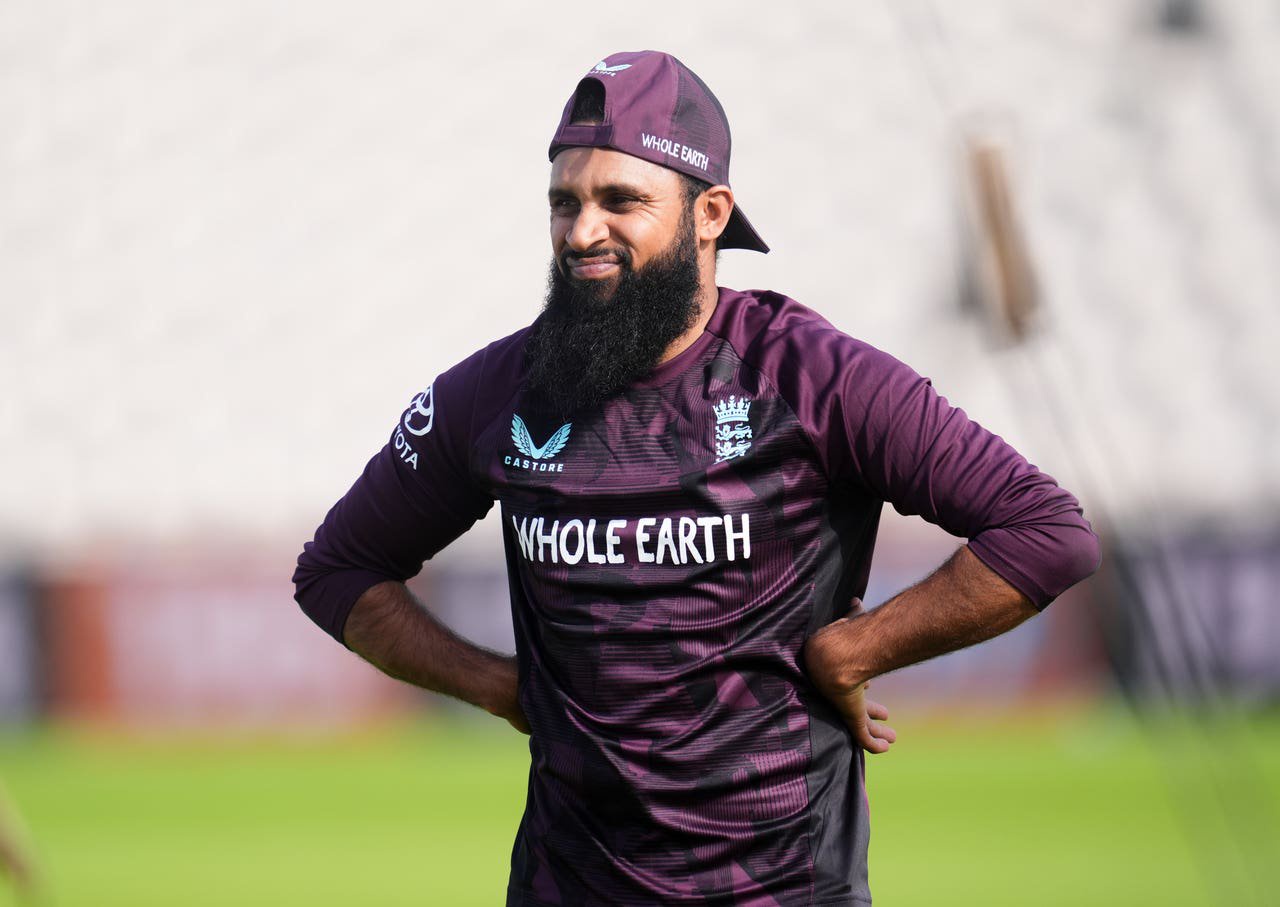Adil Rashid during England practice