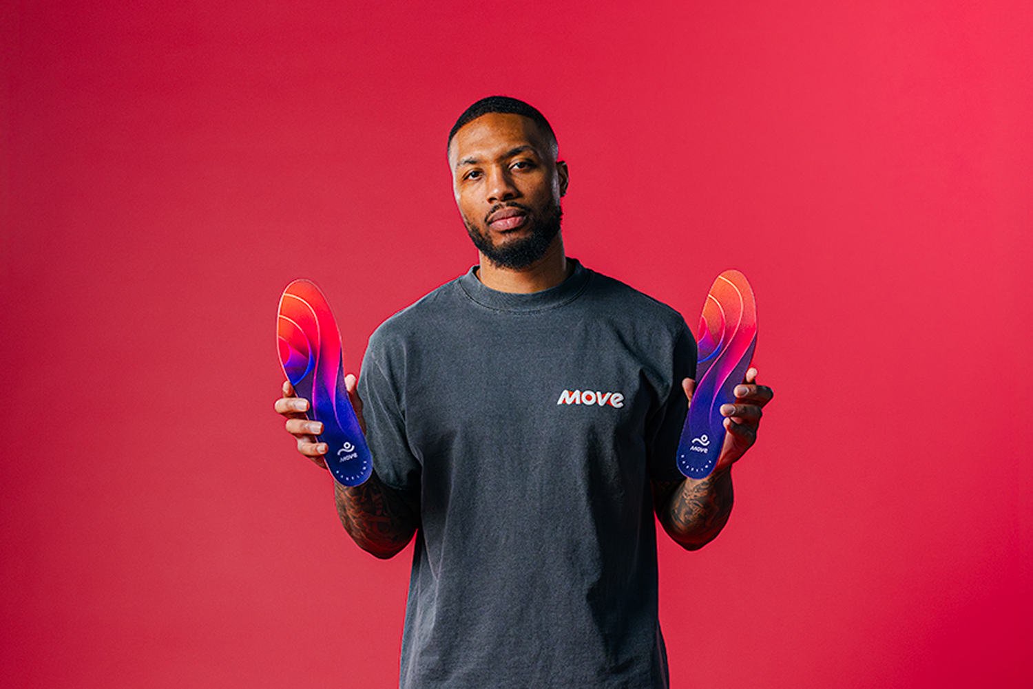 Damian Lillard and his new Move Insoles, which he says will provide players 