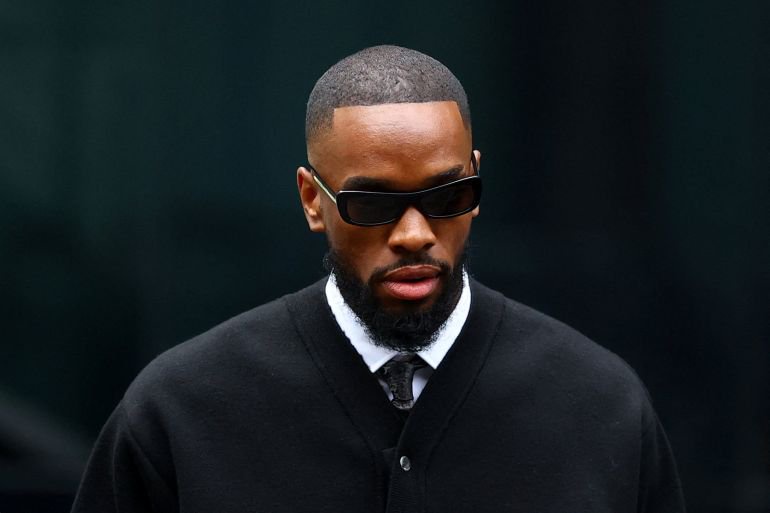 British footballer Ivan Toney arrives at Southwark Crown Court charged with assault relating to an alleged incident at a Soho nightclub on December 6 last year, having pleaded not guilty at an initial hearing on October 1, in London, Britain, October 29, 2026. REUTERS/Hannah McKay