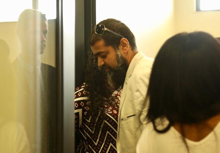 Farhad Hoomer, who allegedly recruited and trained cell members and was an Isis financier, at the Verulam magistrate's court in 2019. The charges against him have since been provisionally withdrawn.