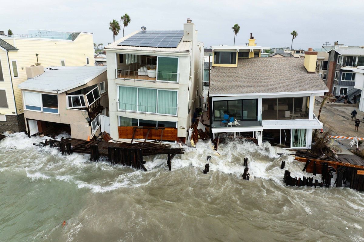 A number of homes were destroyed during a hurricane