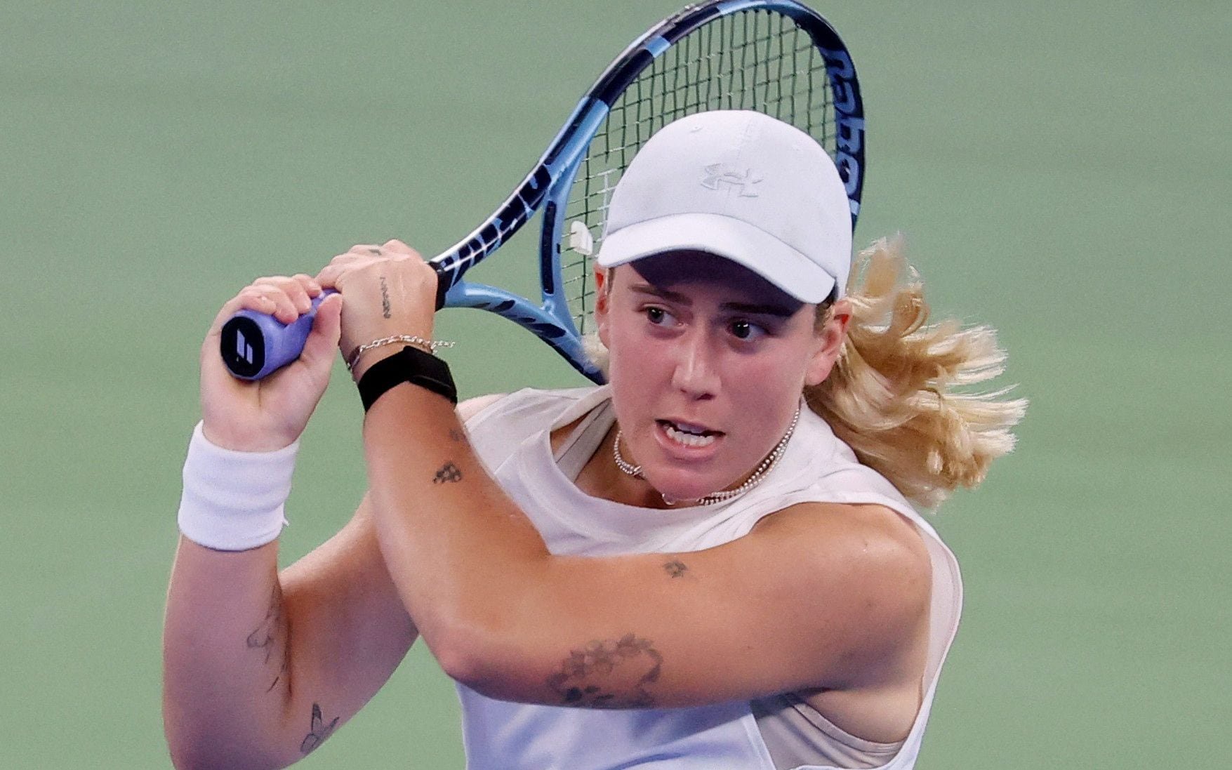 Sonay Kartal playing the final of the Wuhan Open