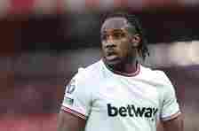 West Ham United's Michail Antonio during the Premier League match between Nottingham Forest and West Ham United at City Ground on February 17, 2024...
