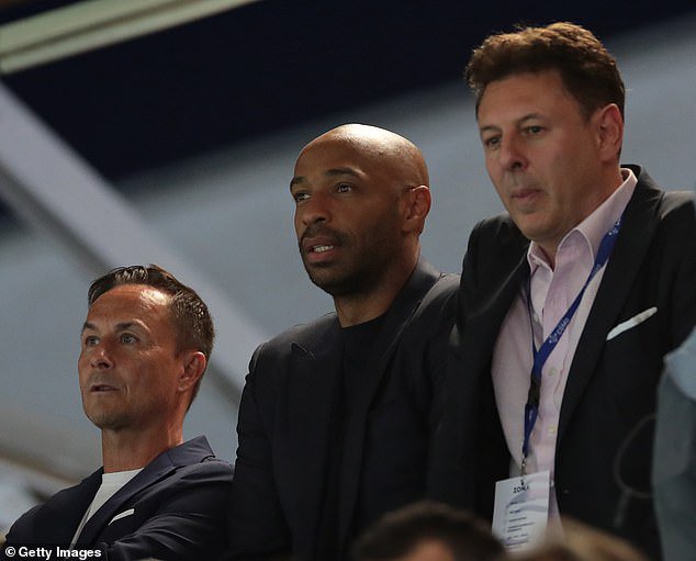 Arsenal, Barcelona and France legend Thierry Henry (centre) is a minority shareholder