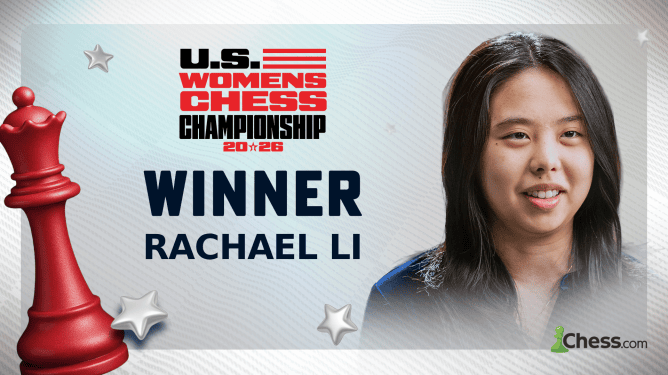 Rookie Rachael Li Wins Women's Title; Wesley So Loses, Faces Caruana In Playoffs