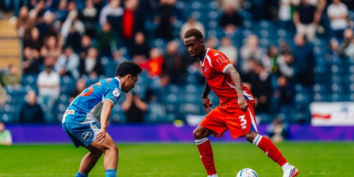 Zak Sturge in action against Blackburn Rovers. Image: Millwall FC