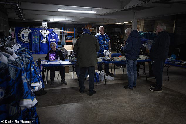 Supporters raise funds for the club to buy equipment by selling merchandise