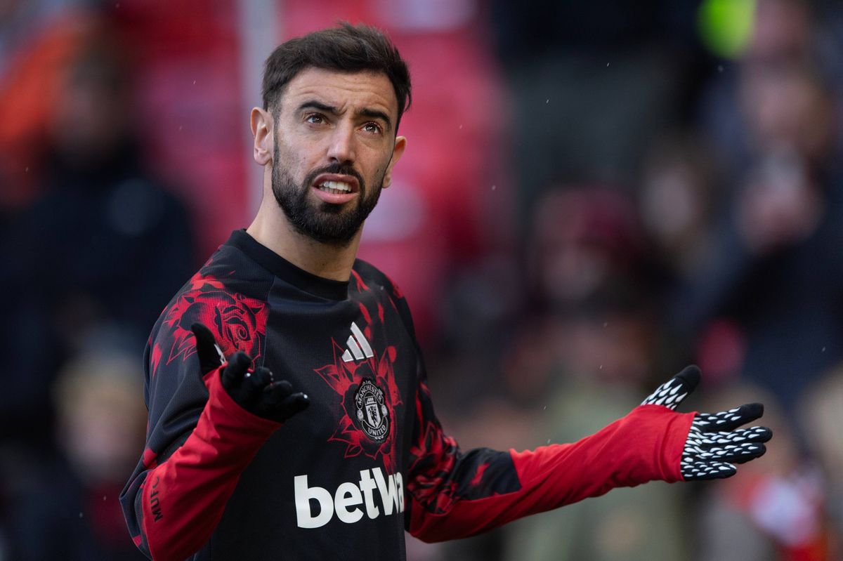 Bruno Fernandes reacts