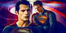 Henry Cavill and David Corenswet as Superman