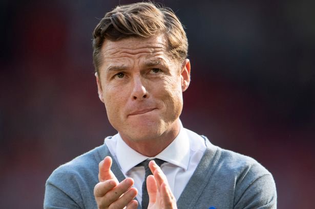 LIVERPOOL, ENGLAND - AUGUST 27: An apologetic AFC Bournemouth manager Scott Parker acknowledges the fans after during the Premier League match between Liverpool FC and AFC Bournemouth at Anfield on August 27, 2022 in Liverpool, United Kingdom. (Photo by Visionhaus/Getty Images)