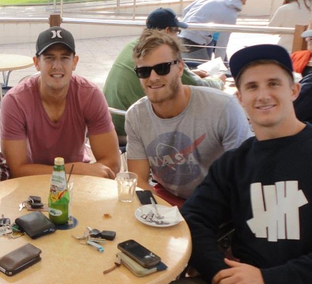 Stewart, left, was mates with late Port star John McCarthy, centre, with Hamish Hartlett