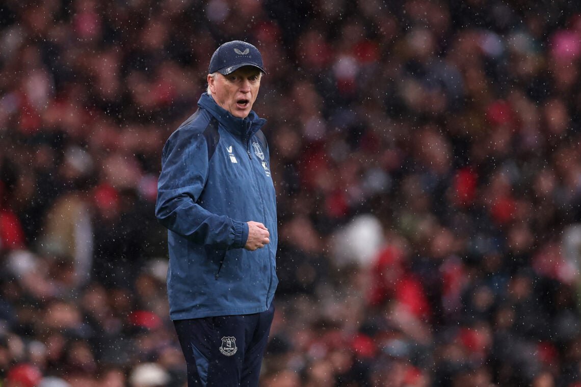David Moyes looks on.