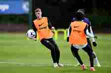Cole Palmer of Chelsea during a training session