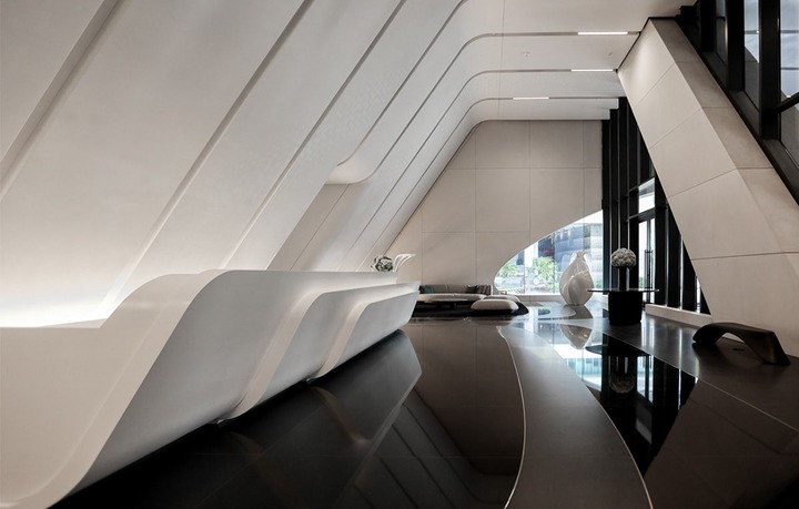  The building was designed by British Architect Zaha Hadid, well-known for her use of curves