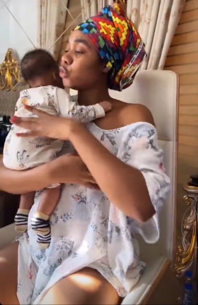 Celebrity dancer Janemena show off her new cute baby (Photos)
