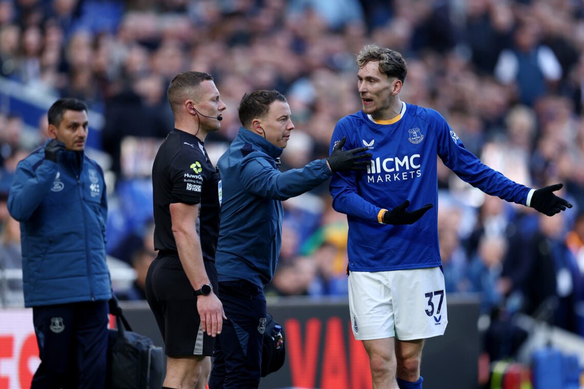 James Garner playing for Everton.