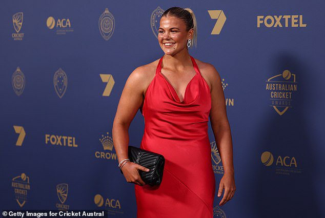 Gardner and Voll (pictured at&nbsp;the 2025 Cricket Australia Awards) are now publicly in a relationship