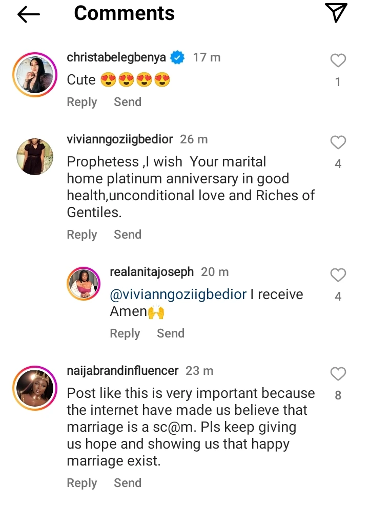 Anita Joseph Gives A Little Secret To A Successful Marriage On IG
