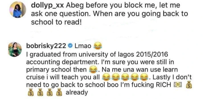 Bobrisky reacts to James Brown class presentation in a UK school says no good school in the UK operates during winter