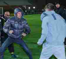 There were violent clashes on the pitch