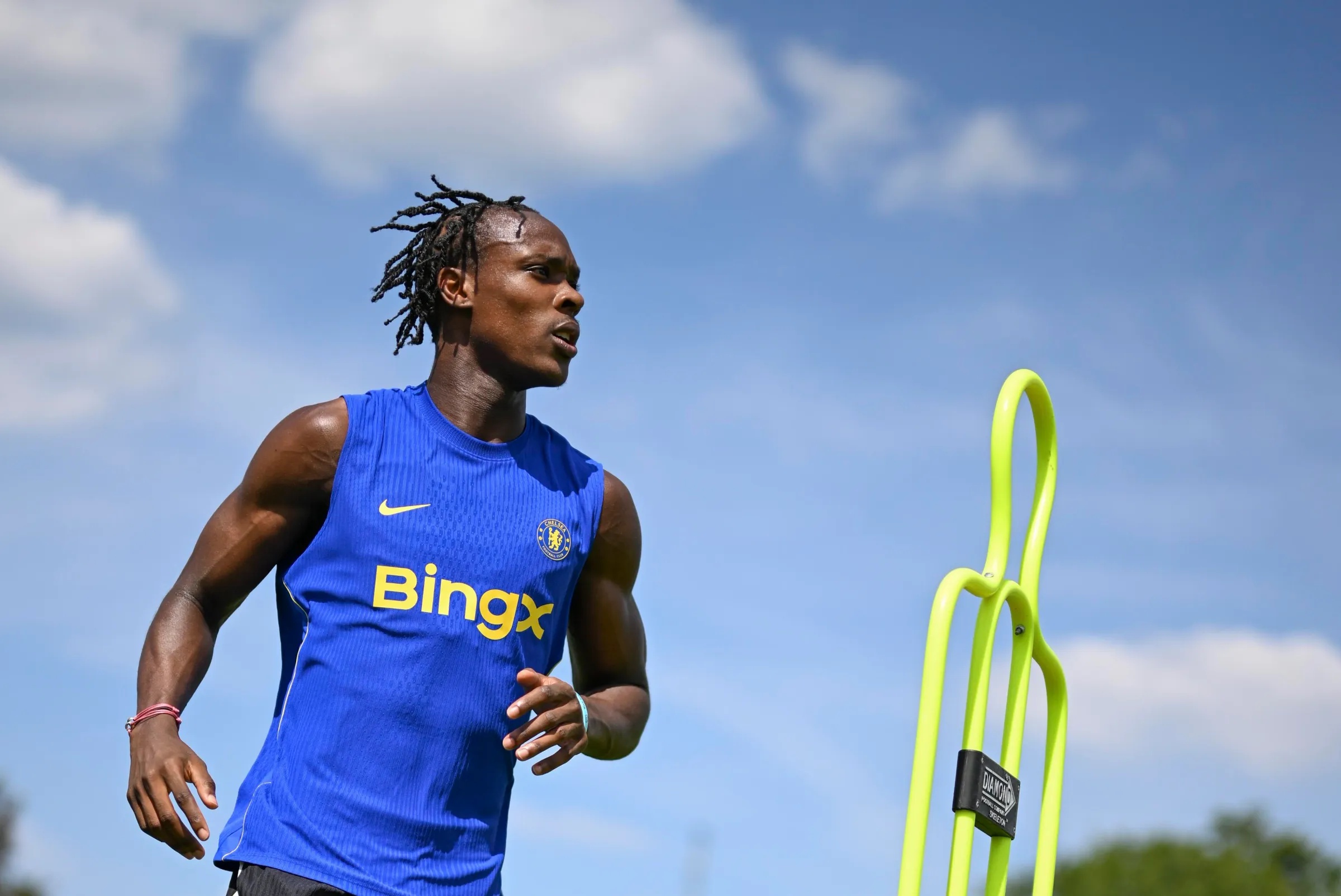 Emmanuel Emegha in training.