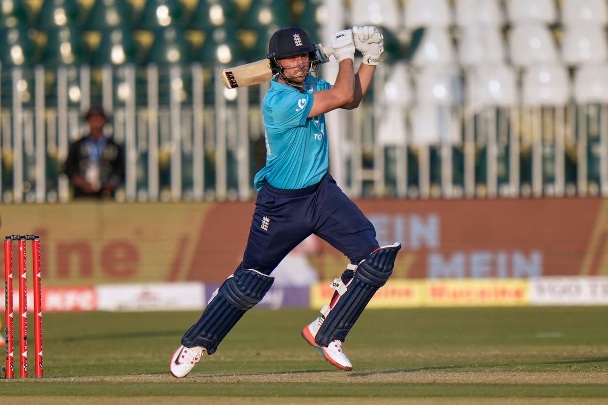 Will Jacks belted 66 not out off 30 balls against Sri Lanka on Thursday (Anjum Naveed/AP)