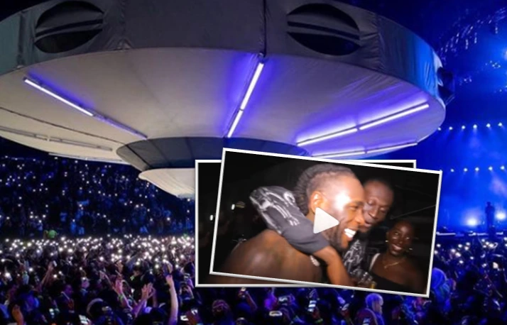 Burna Boy arrived O2 Arena concert in Space Ship (video)