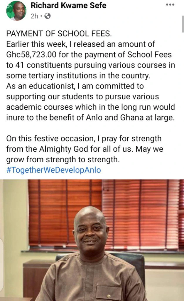 Anlo MP Richard Kwame Sefe