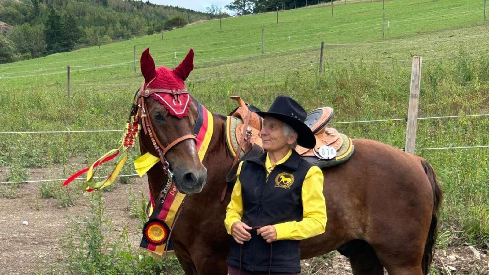 Die Dauernheimerin Gundi Winter mit ihrem Missouri Foxtrotter „Commander“.