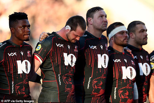 Sale's players cut emotional figures in their first match since former team-mate Hyron Andrews passed away