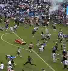 The collision shot Abad forward as chaos surrounded he pair