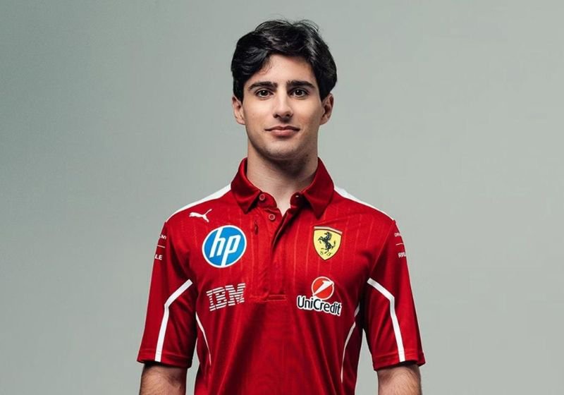 Rafael Câmara, pernambucano de 21 anos, será o primeiro piloto do Nordeste titular na Fórmula 1. Contratado pela Haas para 2027, ele começou no kart aos seis anos.- Foto: reprodução/ it.motorsport
