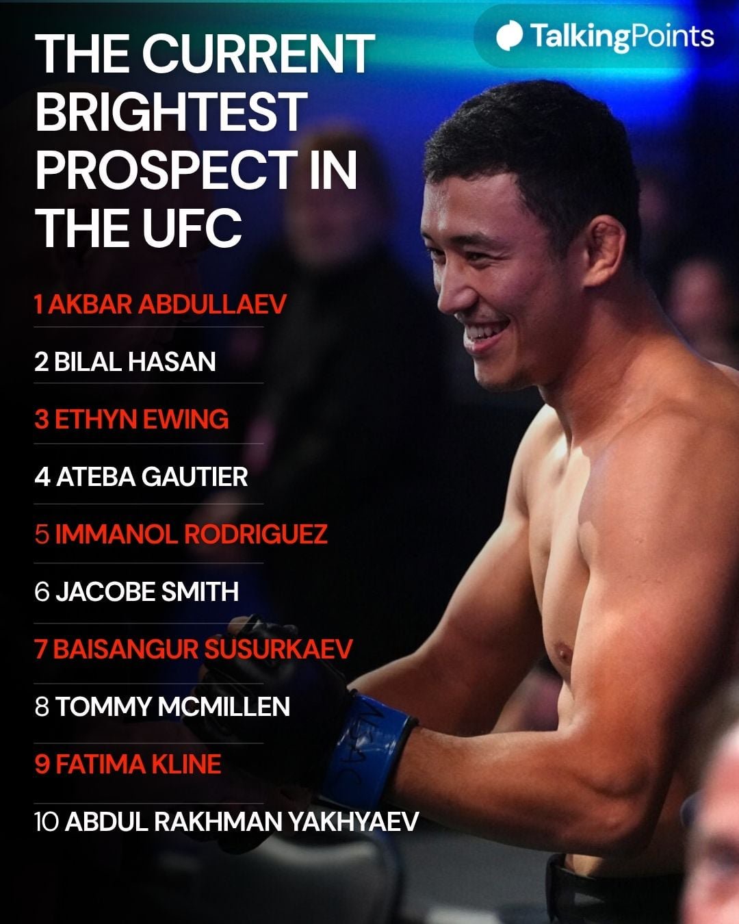 The top 10 prospects currently in the UFC