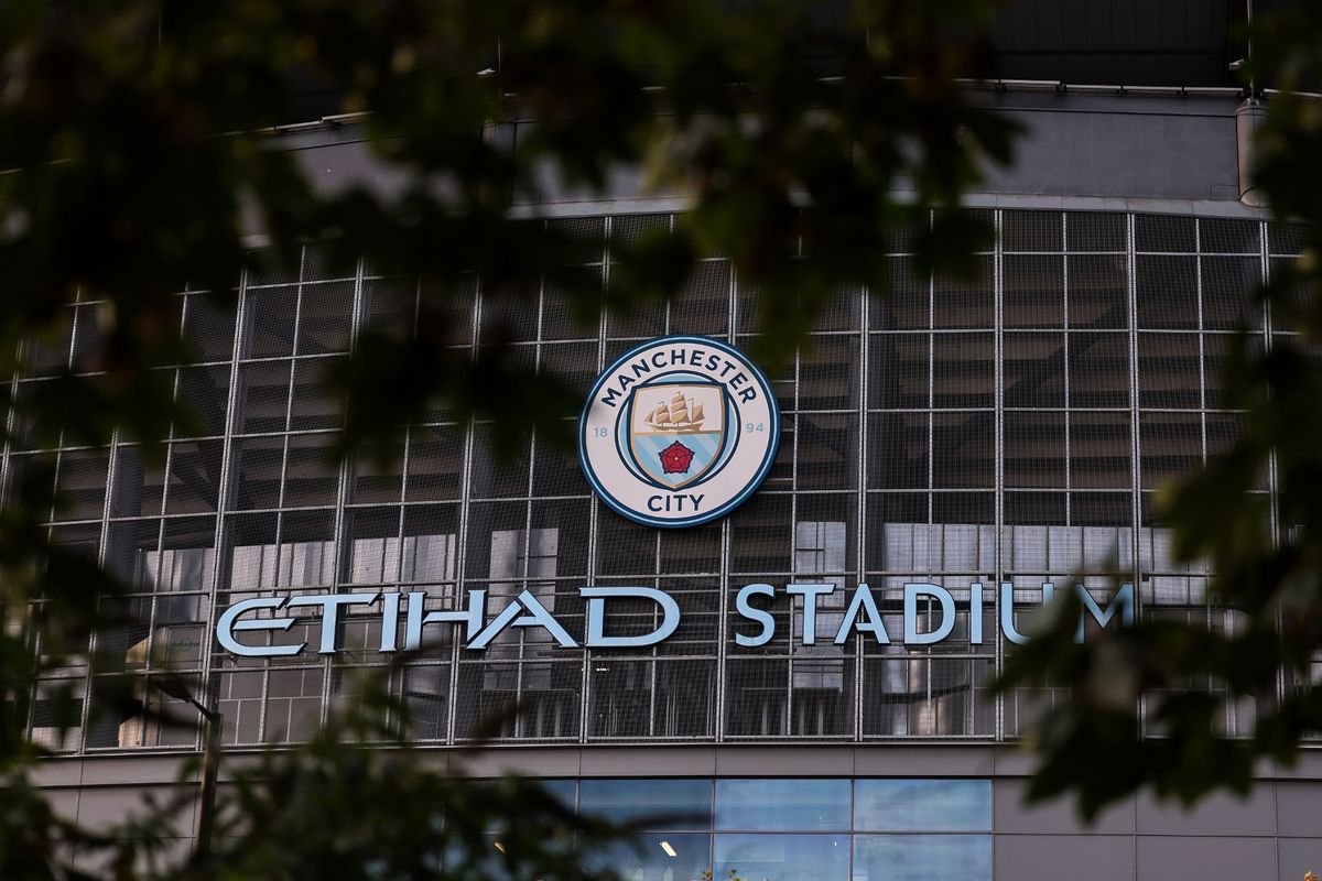 The Etihad Stadium sign