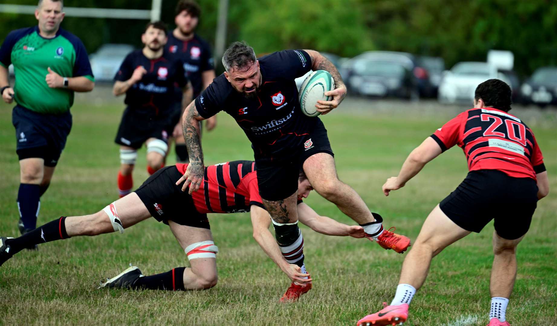 Jordan Bowes tries to power through for Sheppey against Blackheath 3rds. Sheppey coach Pete Jones is hoping for a closer fixture against Dartfordians 2nds. Picture: Barry Goodwin