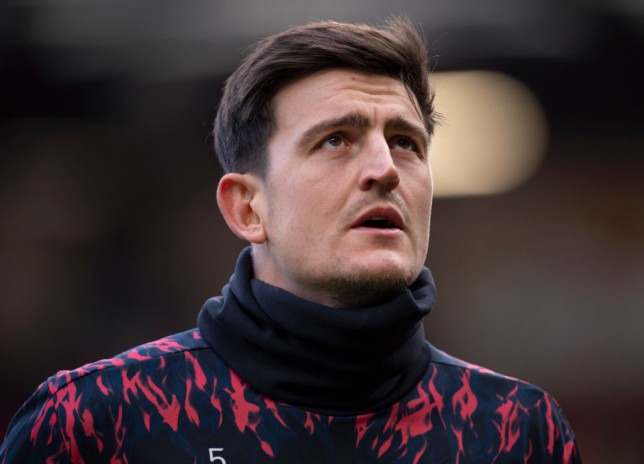 Harry Maguire looks on ahead of Manchester United's Premier League clash with Watford