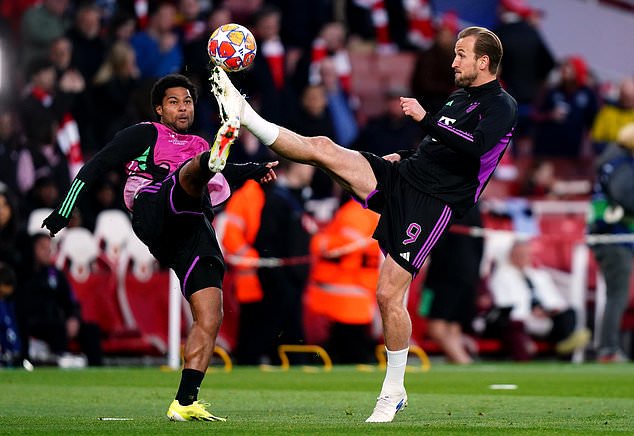 Bayern Munich´s Harry Kane and Serge Gnabry face Arsenal on Wednesday (John Walton/PA)