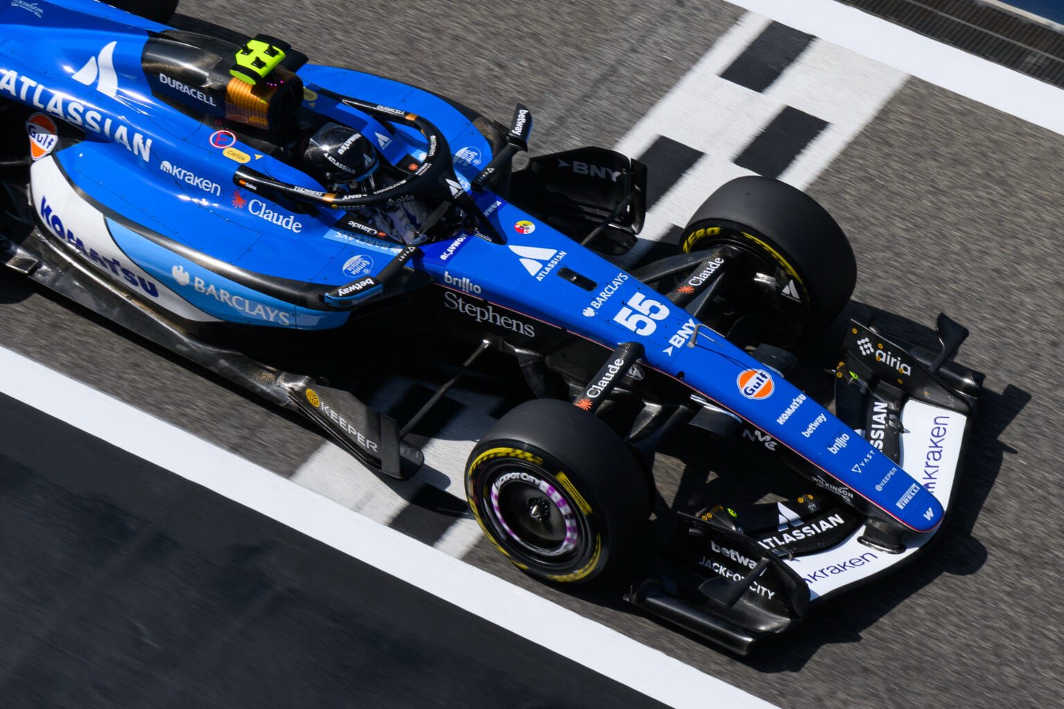 Williams driver Carlos Sainz on track during the first 2026 F1 Bahrain test