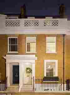 The house (pictured) in the heart of London was worth £5million and Oceanne has now put this on the market