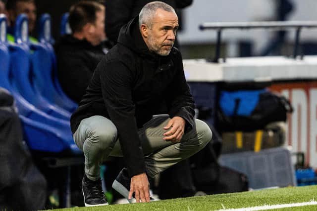 Raith Rovers manager Dougie Imrie watching his side losing 2-0 at home to Inverness Caledonian Thistle in Kirkcaldy on Saturday (Photo: Mark Scates/SNS Group)