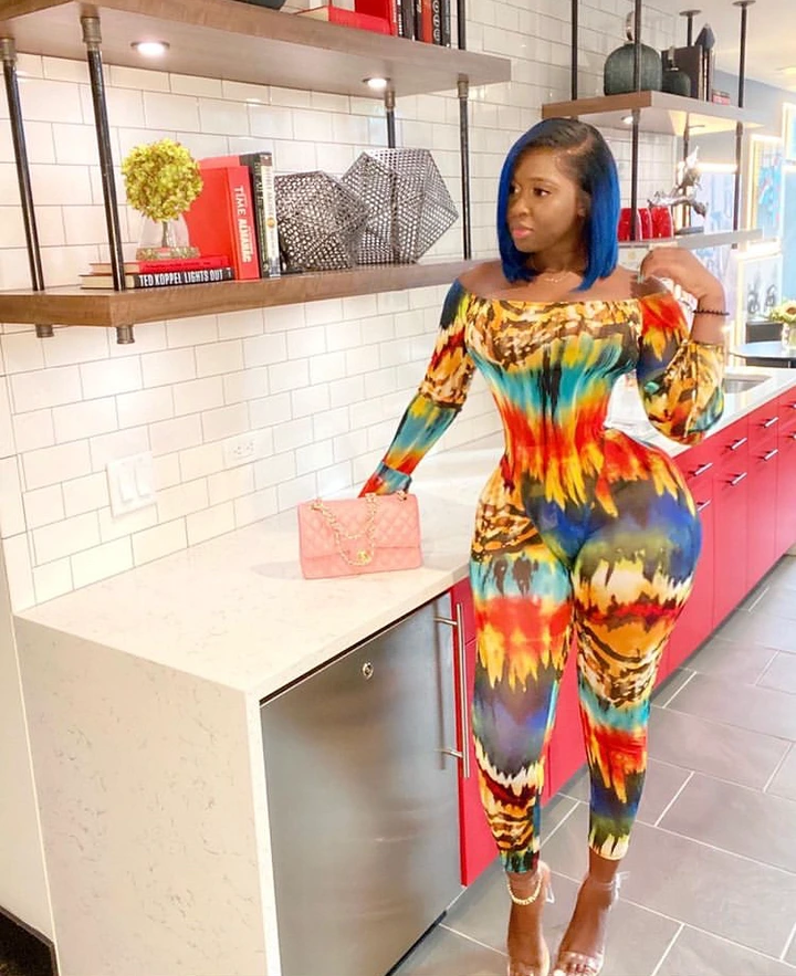 Michael Essien's Ex-Girlfriend, Princess Shyngle breaks the internet with her hot curves - Photos