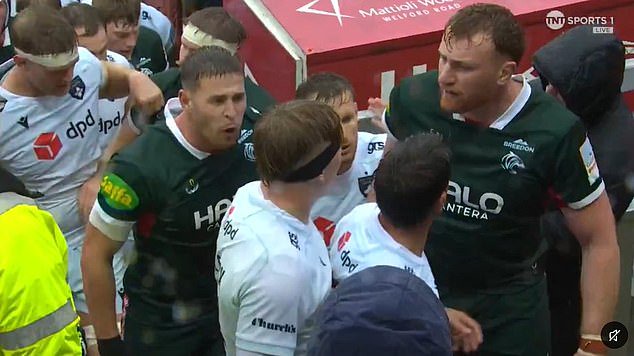 The argument continued down the tunnel at half-time, where Chessum repeatedly pushed Pollock