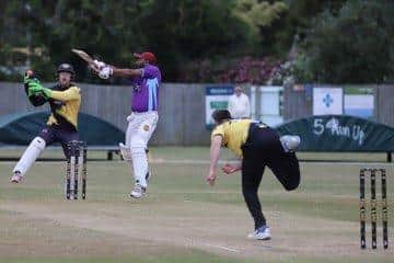Action from Peterborough Town v United Sports in the Stamford KO Shield T20 competition. Photo Andy Dann