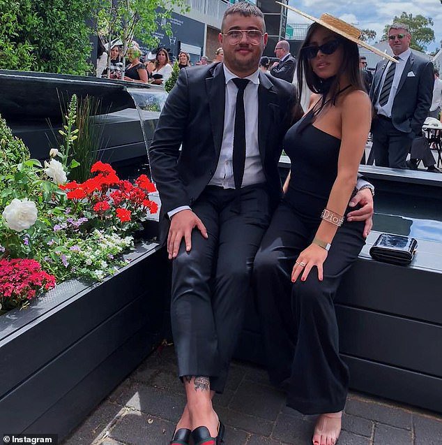 The former couple rubbed shoulders at Melbourne's Spring racing carnival Derby Day in 2018