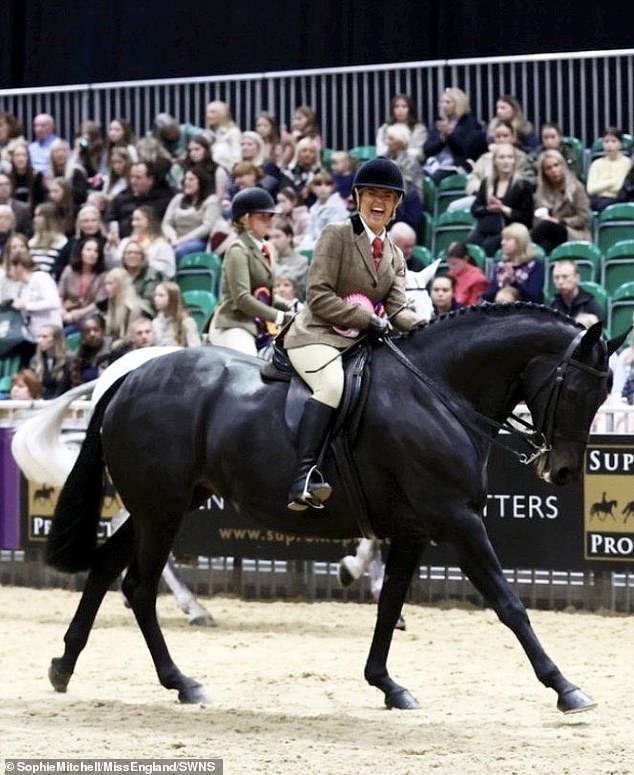 While Sophie has never modelled before, she initially entered Miss England to prove that equestrian riders can also be glamorous after receiving swathes of abuse from online trolls over her appearance
