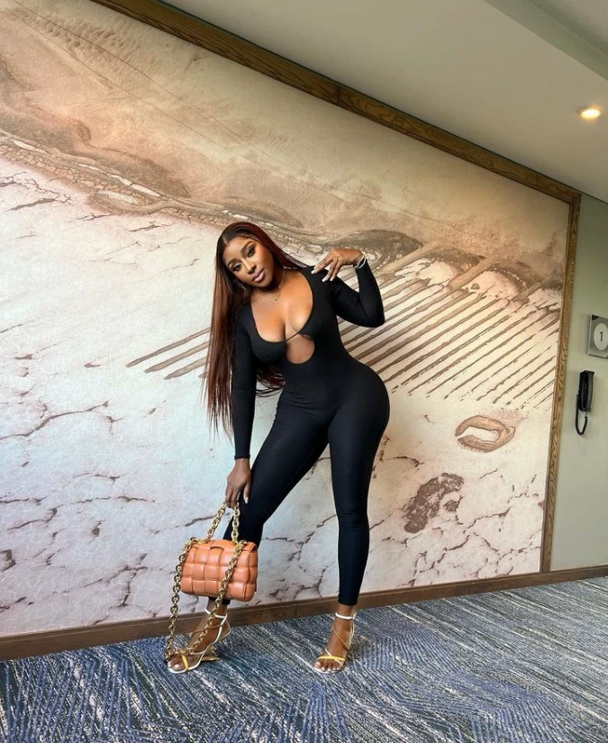 Nigerian actress Ini Edo puts her curves on display in skintight jumpsuit (Photos)