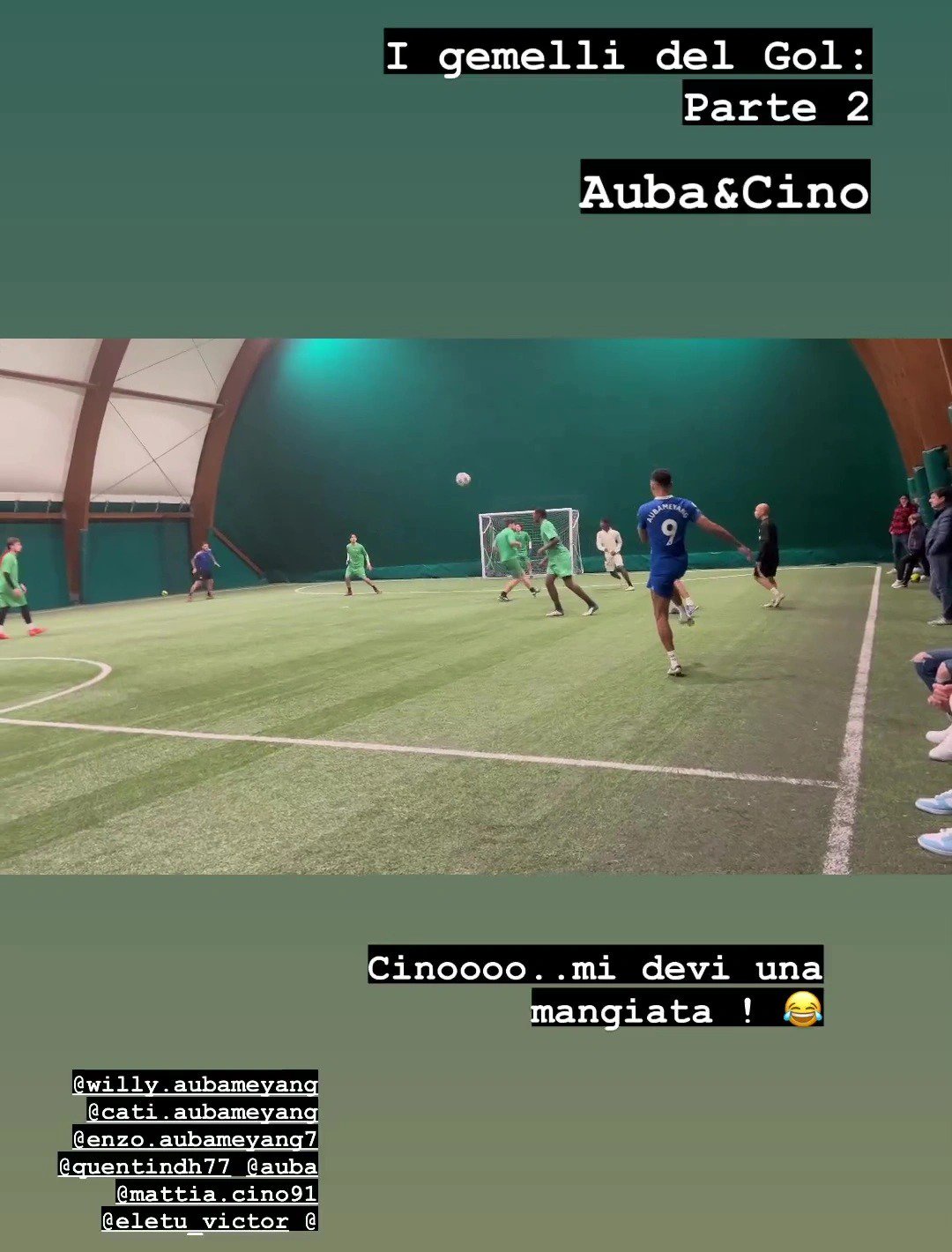 Pierre-Emerick Aubameyang played in a kickabout