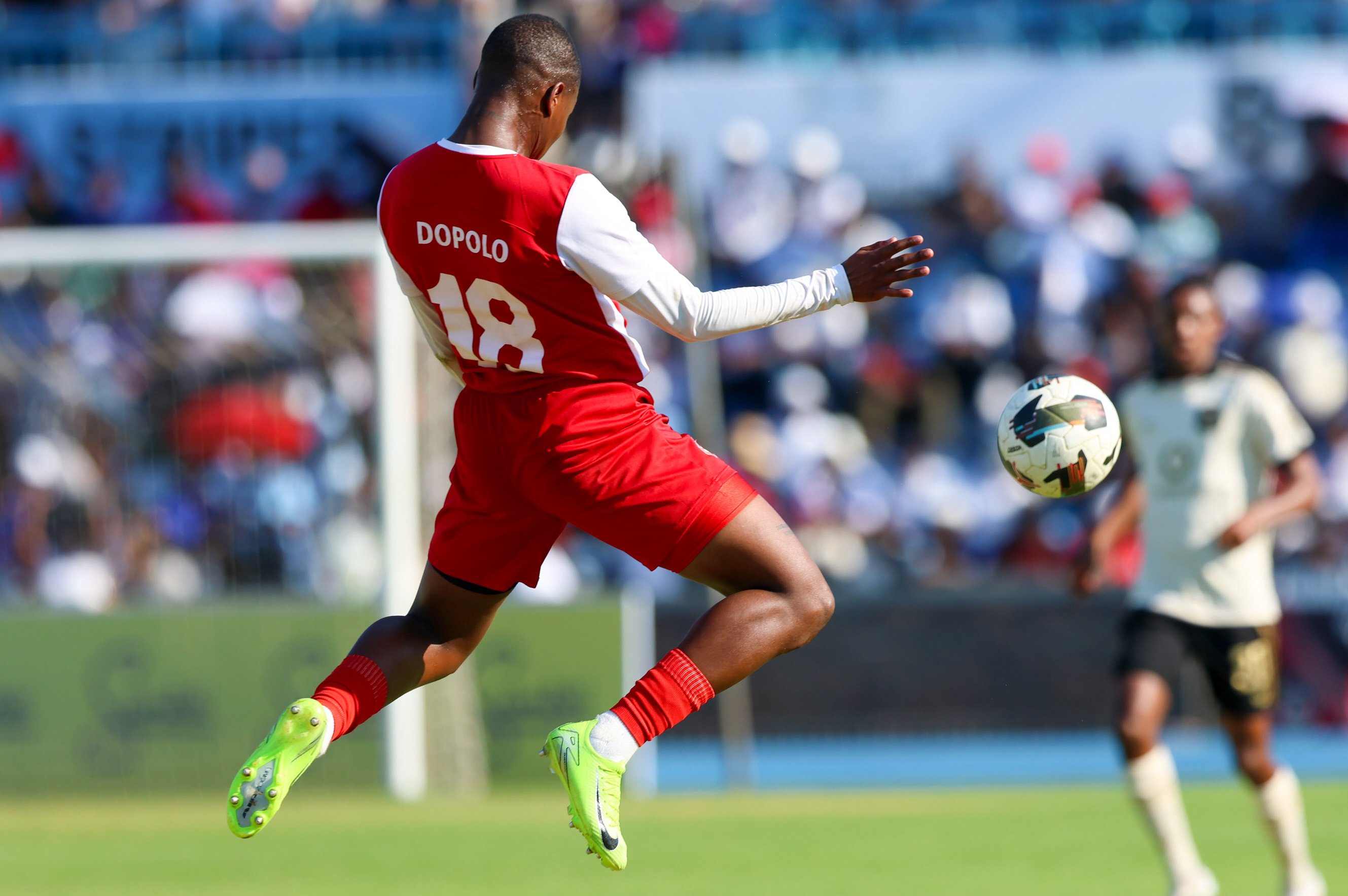 Lyema Dopolo in action against Orlando Pirates